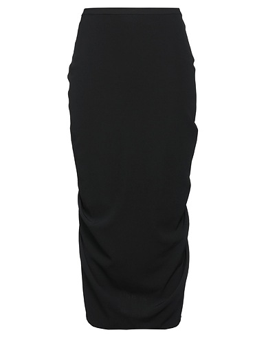 DRIES VAN NOTEN Midi skirt Black 50% Wool, 50% Viscose