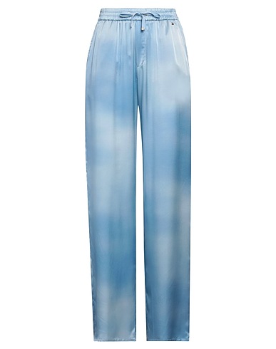 HERNO Hosen Hellblau 100% Seide