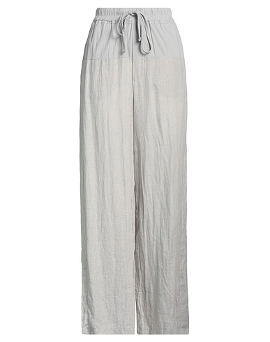 THOM KROM Casual pants Light grey 100% Linen, Cotton, Polyamide, Elastane