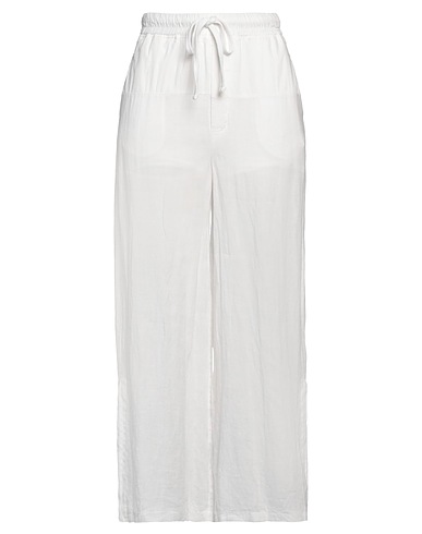 THOM KROM Pantalone Bianco 100% Lino, Cotone, Poliammide, Elastan