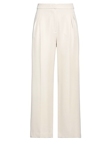 HEMISPHERE Casual trouser Ivory 94% Polyester, 6% Elastane