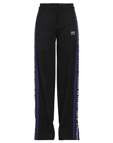 VERSACE JEANS COUTURE Casual trouser Black 93% Polyester, 7% Elastane