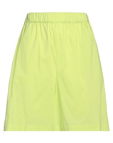 LIVIANA CONTI Shorts & Bermuda Lime green 68% Cotton, 28% Polyamide, 4% Elastane
