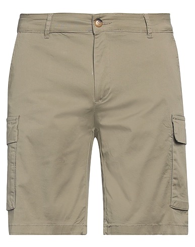 GHINEA Shorts & Bermuda Khaki 97% Cotton, 3% Elastane