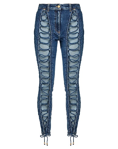 ELISABETTA FRANCHI Denim trousers Blue 95% Cotton, 3% Elastomultiester, 2% Elastane