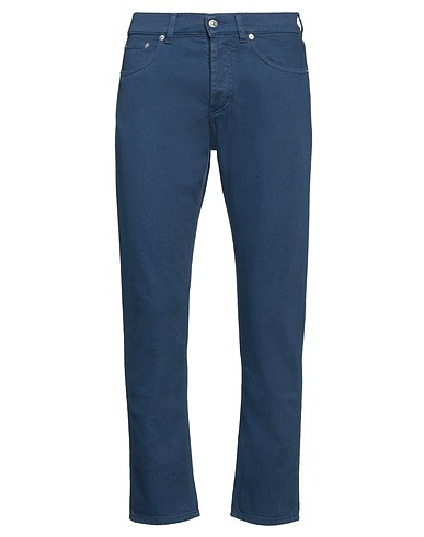 GRIFONI Denim trousers Navy blue 99% Cotton, 1% Elastane