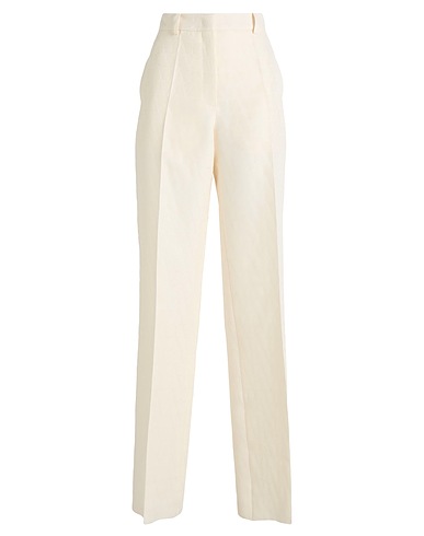 VALENTINO GARAVANI Casual trouser Ivory 65% Virgin Wool, 35% Silk