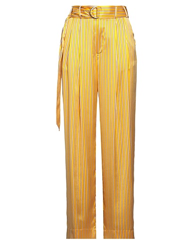 EQUIPMENT Casual trouser Yellow 100% Silk