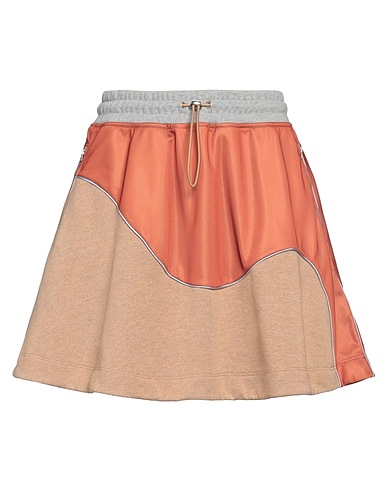 GANNI Mini skirt Camel 25% Cotton, 25% Organic cotton, 25% Polyester, 23% Recycled polyester, 2% Elastane