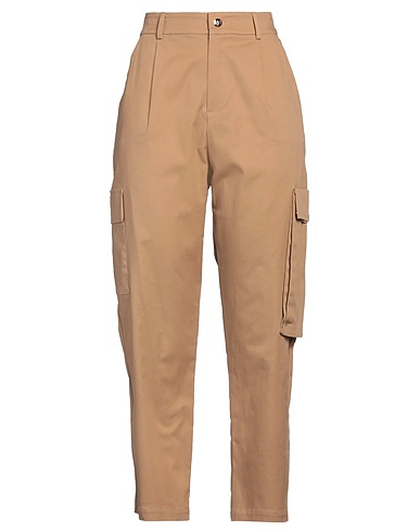 ANNARITA N Casual trouser Sand 98% Cotton, 2% Elastane