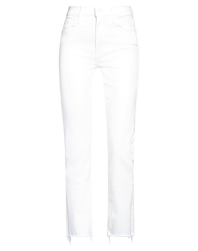 MOTHER Denim trousers White 94% Cotton, 4% Polyester, 2% Elastane