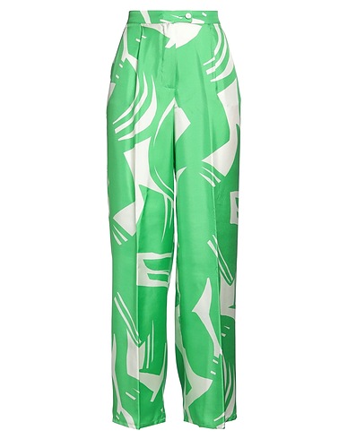BEATRICE .B Casual trouser Green 100% Silk