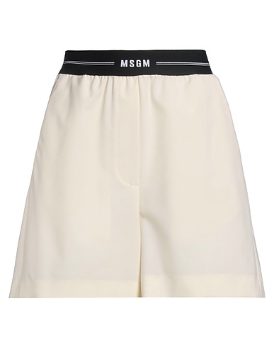 MSGM Shorts & Bermuda Cream 96% Virgin Wool, 4% Elastane