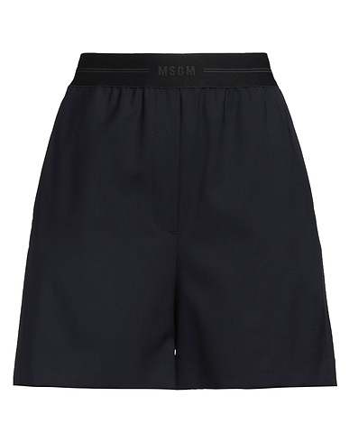 MSGM Shorts & Bermuda Midnight blue 96% Virgin Wool, 4% Elastane