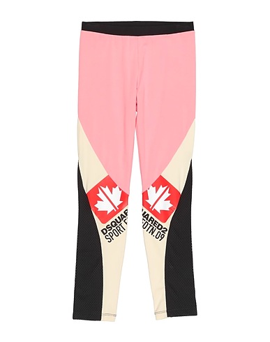 DSQUARED2 Gym leggings Salmon pink 90% Cotton, 10% Elastane, Polyester