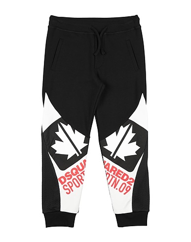 DSQUARED2 Casual trouser Black 100% Cotton, Elastane, Polyester