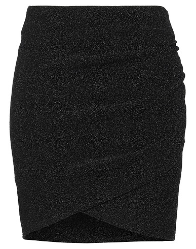 THE KOOPLES Minigonna Nero 66% Poliammide, 27% Fibra di metallo, 7% Elastan