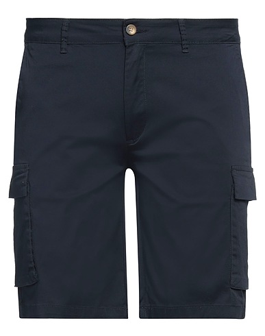 GHINEA Shorts & Bermuda Navy blue 97% Cotton, 3% Elastane