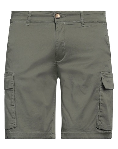 GHINEA Shorts et Bermudas Vert militaire 97% Coton, 3% Élasthanne