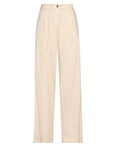 KILTIE Casual trouser Beige 64% Virgin Wool, 36% Cotton