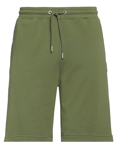 SUN 68 Shorts & Bermuda Verde militare 80% Cotone, 20% Poliestere