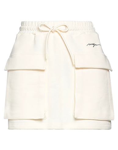 MSGM Minigonna Panna 100% Cotone
