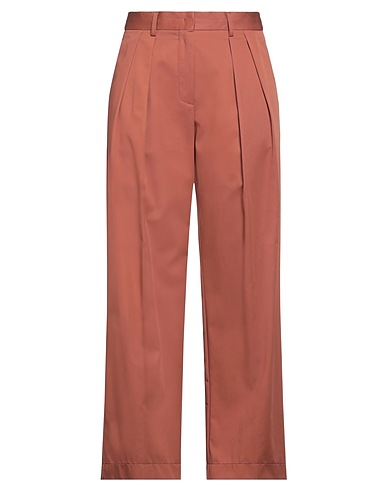FORTE_FORTE Casual trouser Brick red 100% Cotton