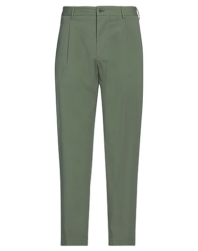SANTANIELLO Casual pants Military green 97% Cotton, 3% Elastane
