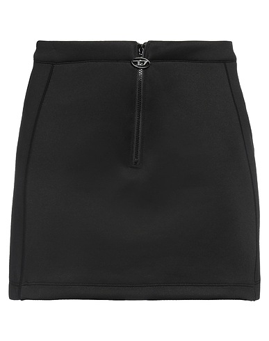 DIESEL Mini skirt NERO 50% Polyester, 42% Cotton, 8% Elastane