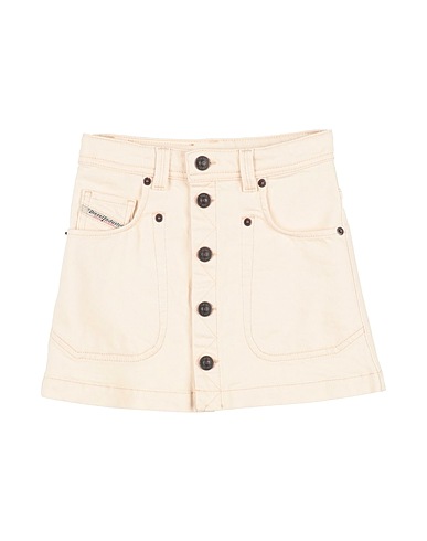 DIESEL Denim skirt Ivory 99% Cotton, 1% Elastane