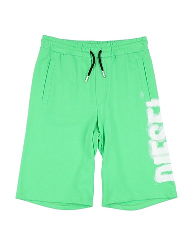 DIESEL Shorts & Bermuda Verde chiaro 100% Cotone