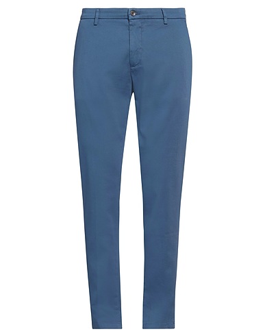 YAN SIMMON Casual pants Blue 97% Cotton, 3% Elastane
