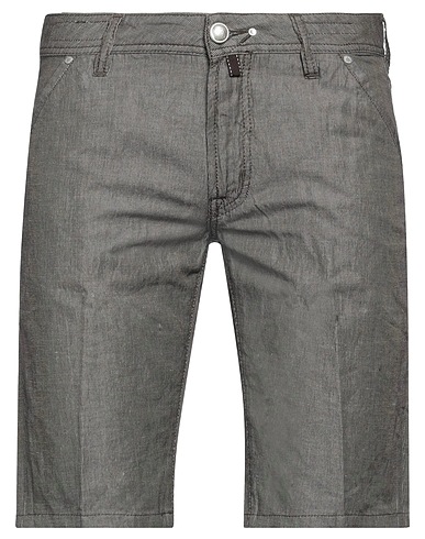 JACOB COHЁN Shorts & Bermuda Charcoal 50% Cotton, 50% Linen