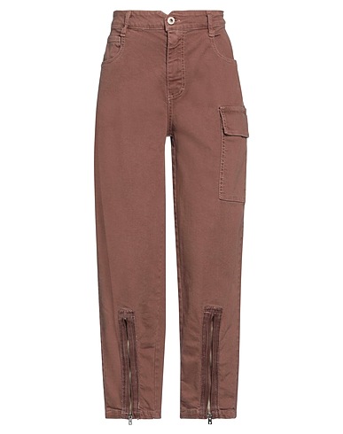 PLEASE Denim pants Brown 98% Cotton, 2% Elastane