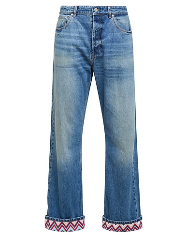 MISSONI Denim trousers Blue 100% Cotton, Viscose
