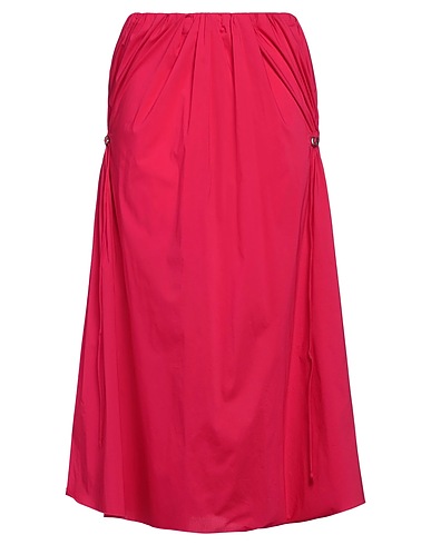 LIVIANA CONTI Midi skirt Fuchsia 68% Cotton, 28% Polyamide, 4% Elastane