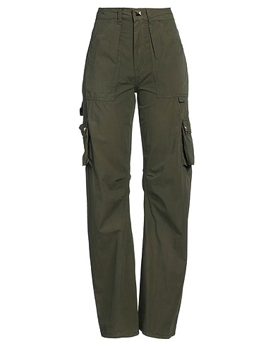 NO SECRETS Casual trouser Military green 100% Cotton