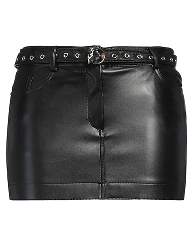 PATRIZIA PEPE Mini skirt Black 100% Polyurethane, Polyester