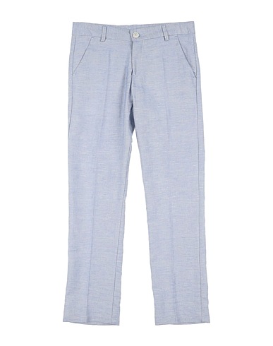 EMANUEL PRIS Casual trouser Sky blue 54% Cotton, 30% Linen, 16% Viscose