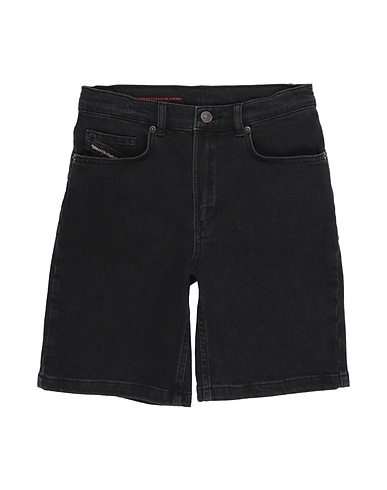 DIESEL Denim shorts Black 99% Cotton, 1% Elastane