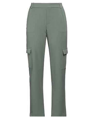 VILA Casual trouser Military green 66% Polyester, 28% Viscose, 6% Elastane