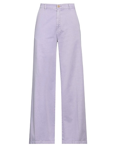 FORTE_FORTE Casual trouser Lilac 100% Cotton