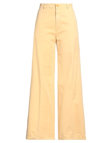 FORTE_FORTE Pantalon Jaune pastel 100% Coton