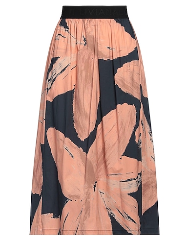 LIVIANA CONTI Midi skirt ROSA ANTICO 68% Cotton, 28% Polyamide, 4% Elastane