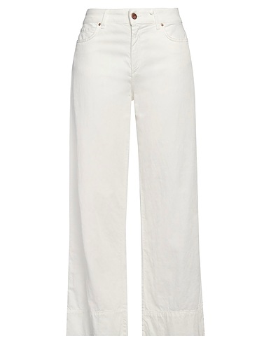 CIGALA'S Denim trousers Ivory 43% Cotton, 32% Linen, 23% Tencel™, 2% Elastane