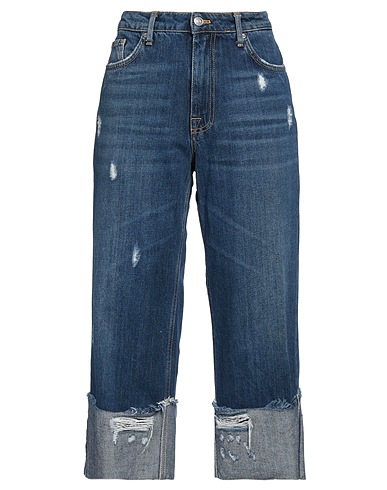 VICOLO Denim trousers Blue 100% Cotton