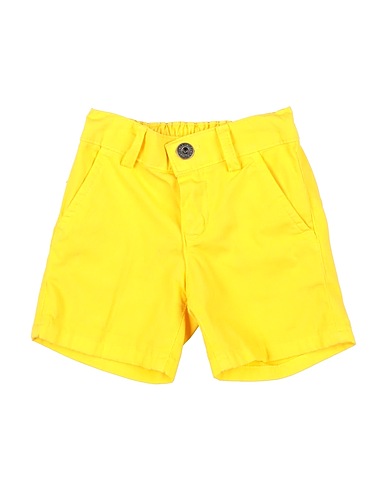 MANUELL & FRANK Shorts & Bermuda Yellow 97% Cotton, 3% Elastane