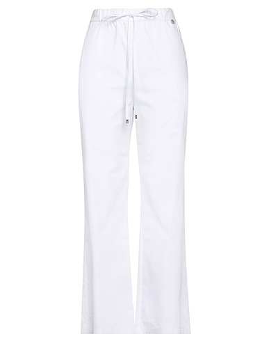CAFèNOIR Casual pants White 100% Cotton