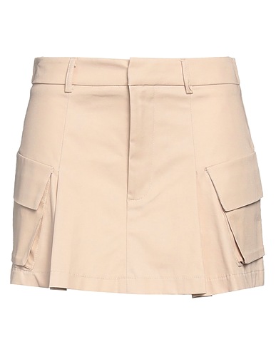 VICOLO Mini skirt Beige 97% Polyester, 3% Elastane