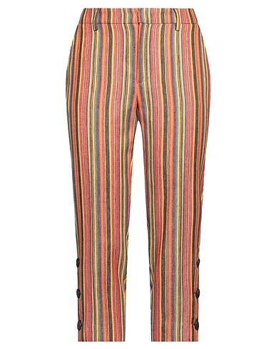 PT Torino Casual trouser Red 53% Linen, 47% Cotton